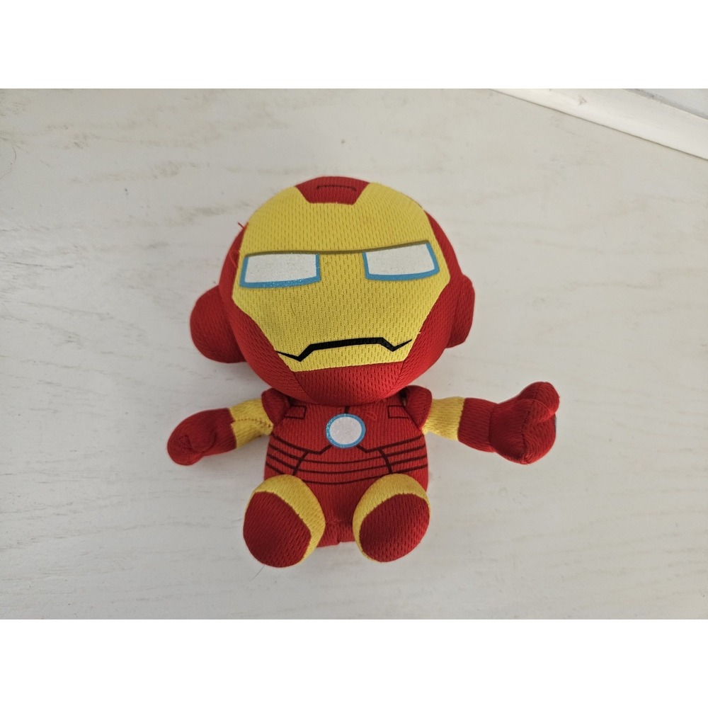 TY Iron Man Plush Marvel Beanie Baby Stuffed Toy 6"